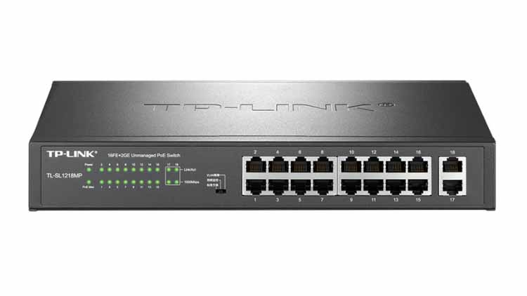 TP-LINK TL-SL1218MP 千兆上聯(lián)以太網交換機